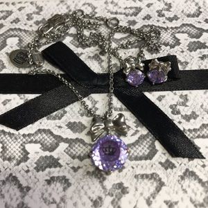 Juicy Couture Jewelry - JC purple necklace and matching earrings set Juicy Couture Jewelry - JC purple necklace and matching earrings set